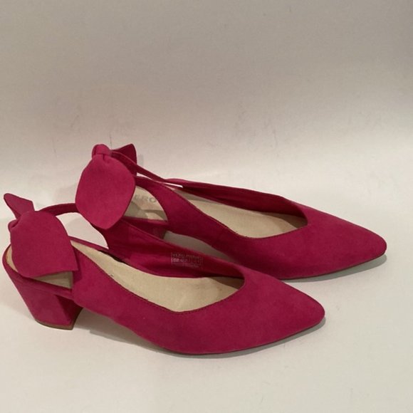 Vero Moda Pink Sling Back Pump Heels 9 - Picture 6 of 11